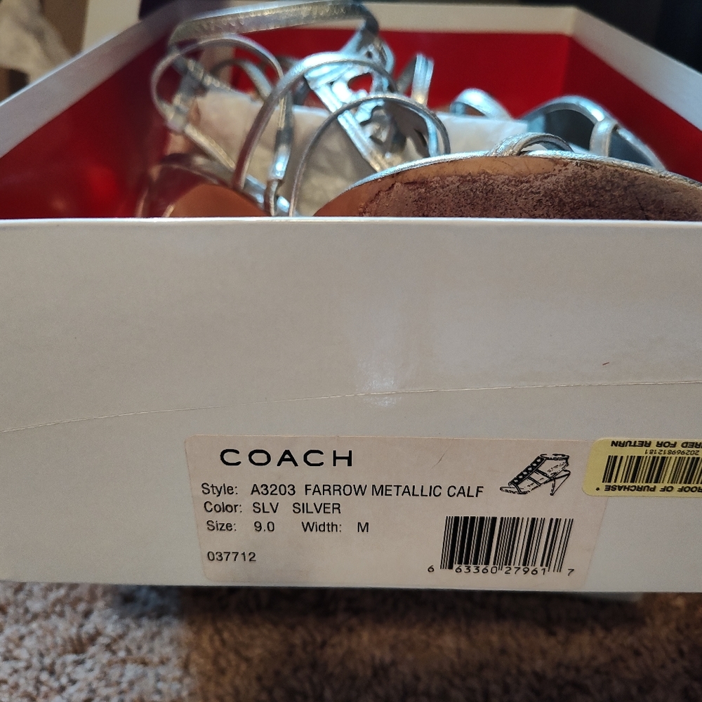 Coach Farrow Metallic High Heel Shoes - Picture 2 of 4
